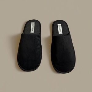Livergy Men Black Slip On House Slippers Size US 12/13 IAN 413465 Comfort Indoor